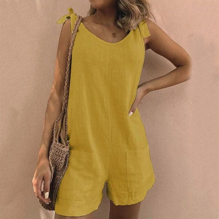 Shirley | Bow Strap Pocket Playsuit