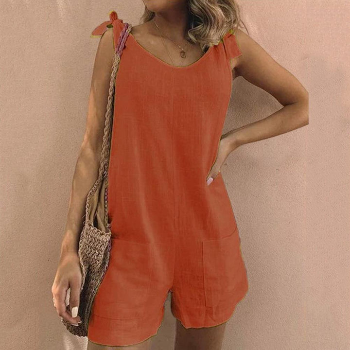 Shirley | Bow Strap Pocket Playsuit