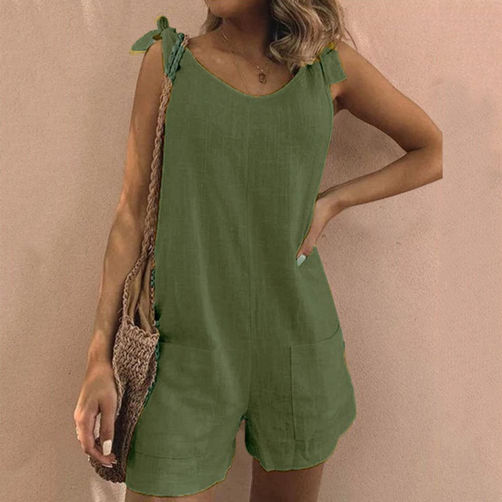 Shirley | Bow Strap Pocket Playsuit