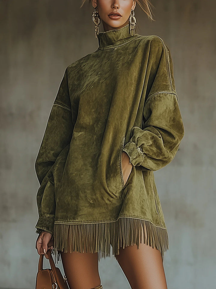 Alexandra | Cozy Fringe Dress