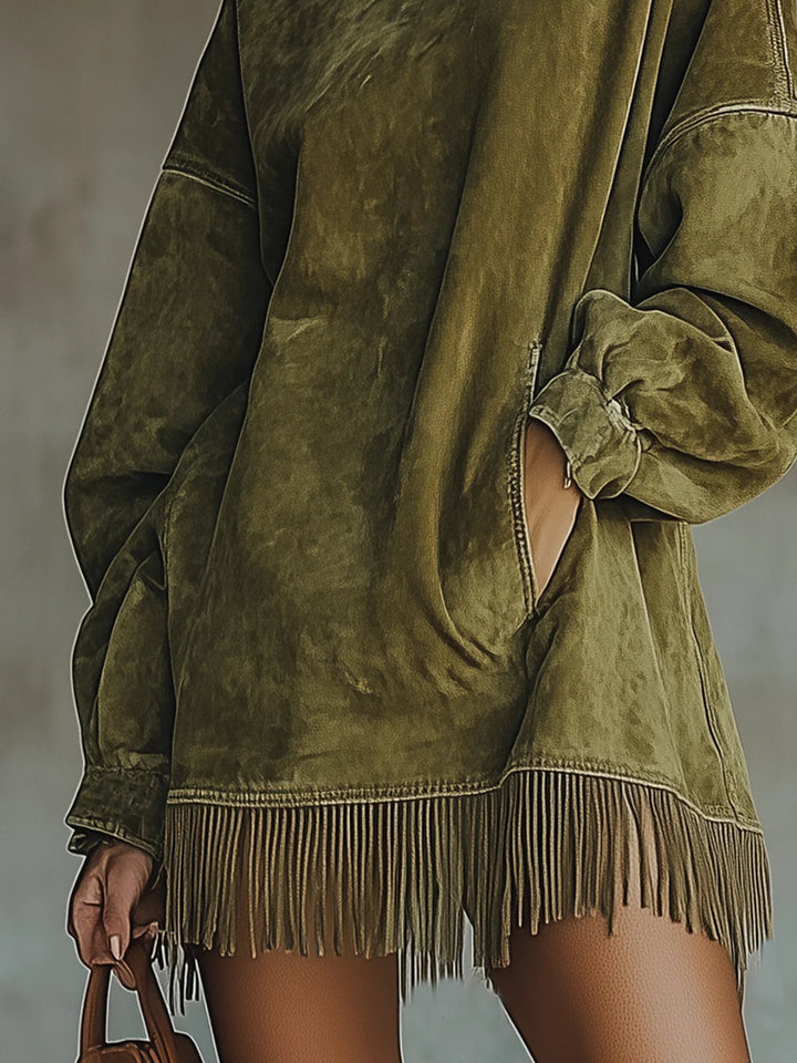 Alexandra | Cozy Fringe Dress