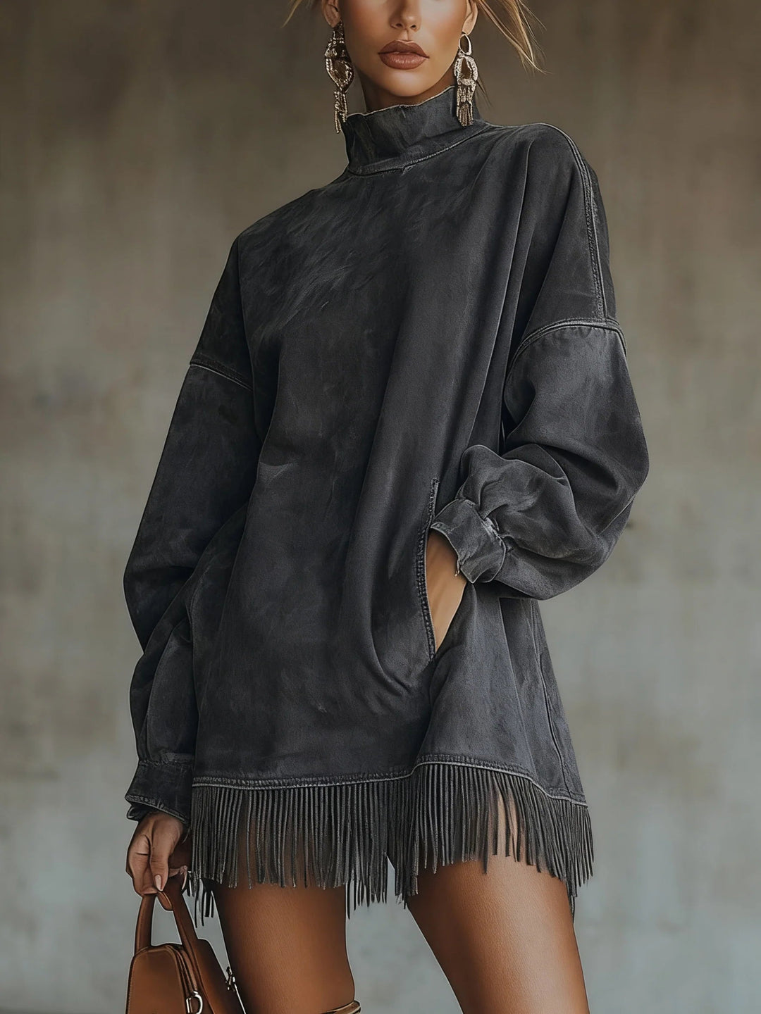 Alexandra | Cozy Fringe Dress