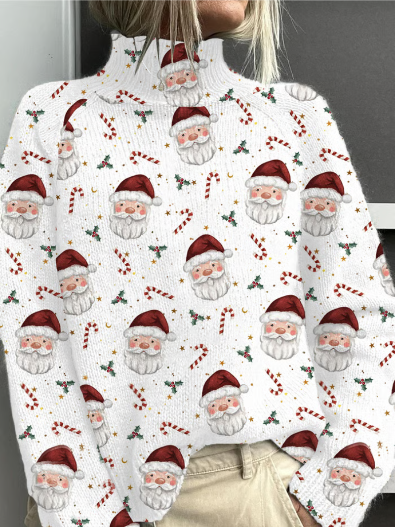 Grace | Christmas Sweater with Santa Print