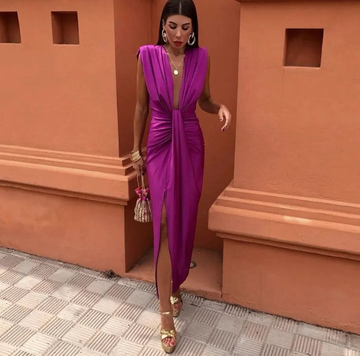 Amelia | Soft Pleated Midi Dress