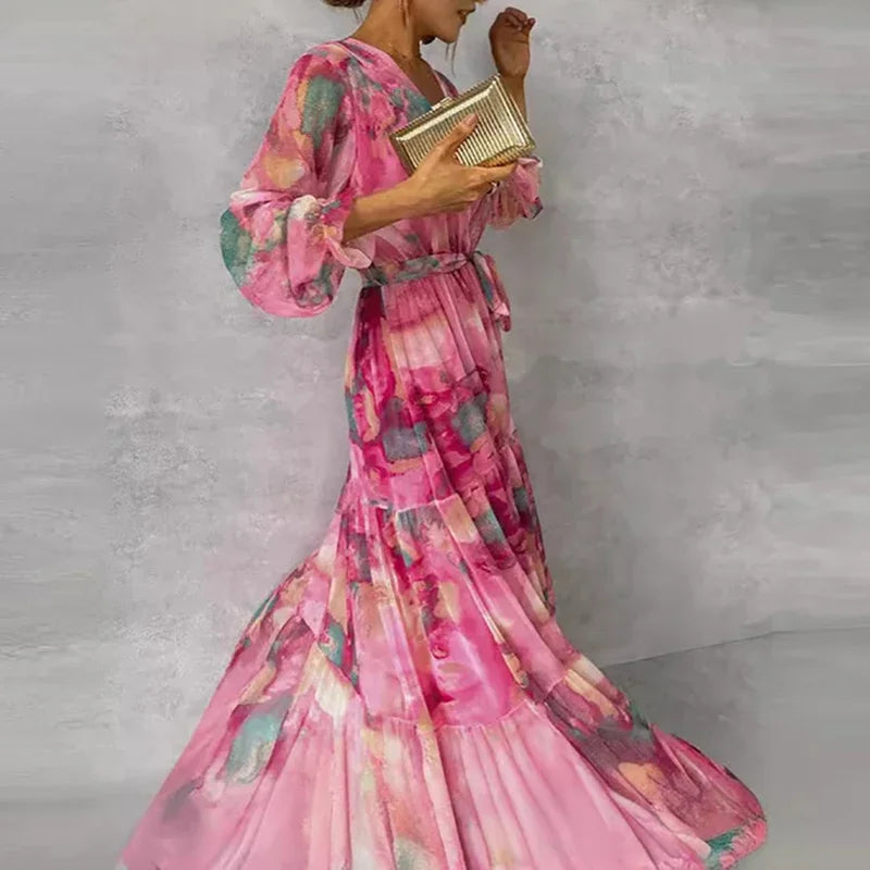 Katie | Elegant Floral Handmade Dress