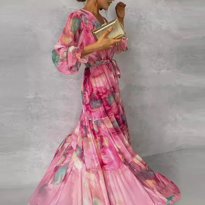 Katie | Elegant Floral Handmade Dress