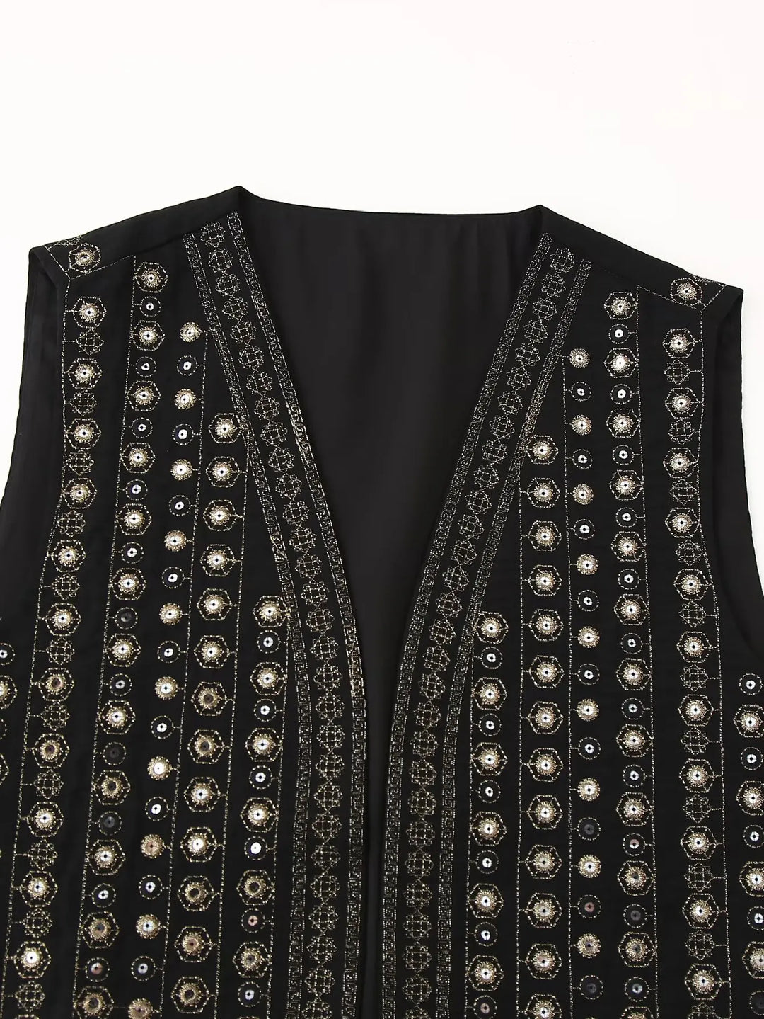 Celestia | Sequin Pattern Boho Vest