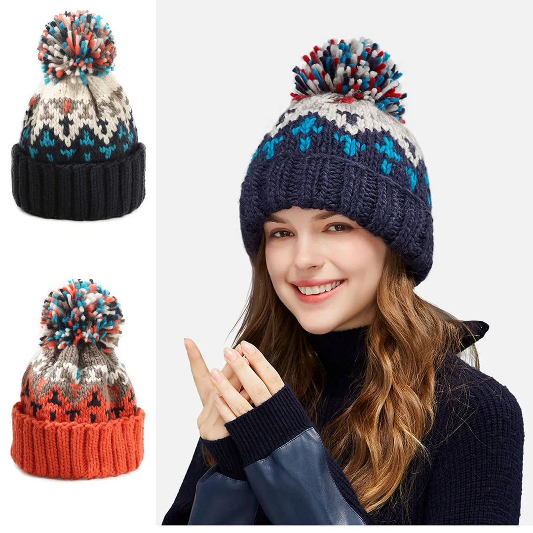 TAMARA | Cozy Snowflake Pom Beanie