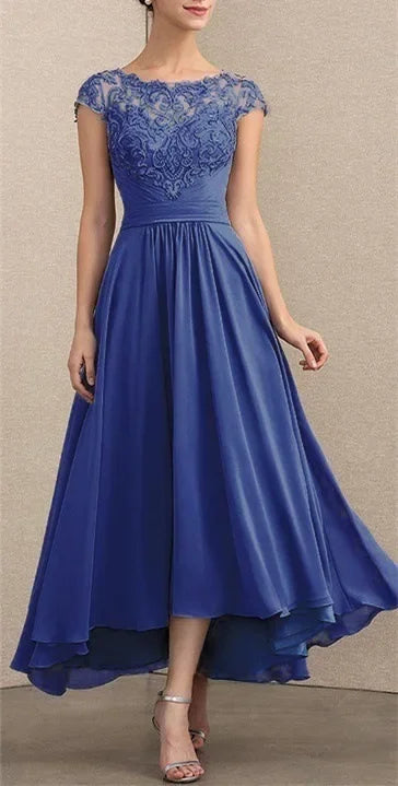 Phyllis | Elegant Lace Chiffon Maxi Dress