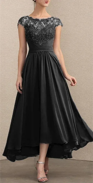 Phyllis | Elegant Lace Chiffon Maxi Dress