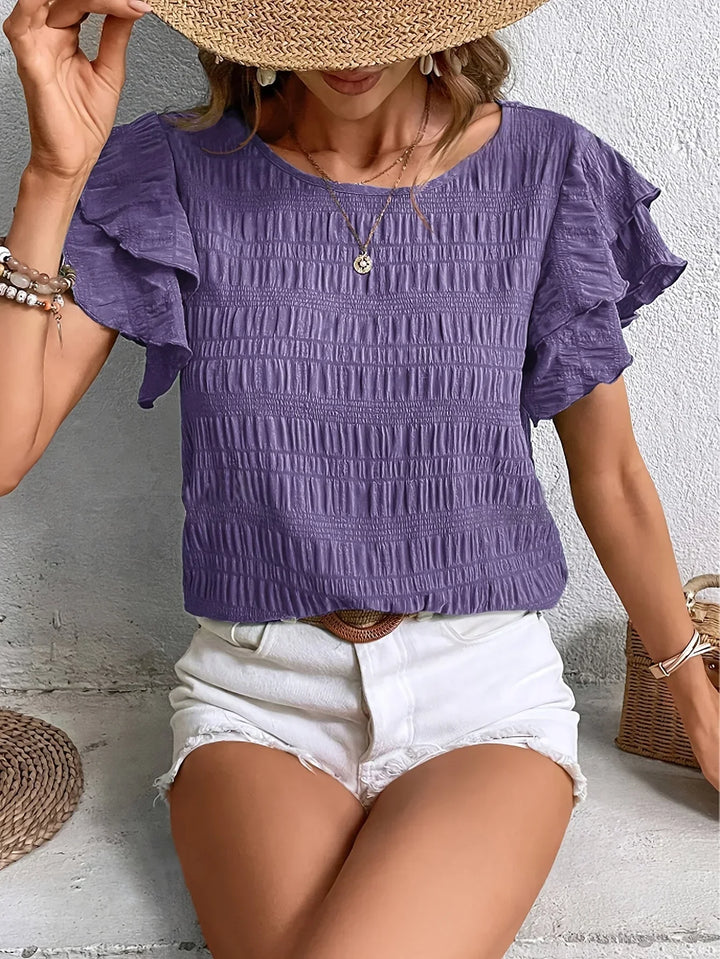 Charmaine | Light &amp; Breezy Blouse with Fun Ruffles