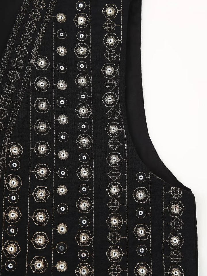 Celestia | Sequin Pattern Boho Vest