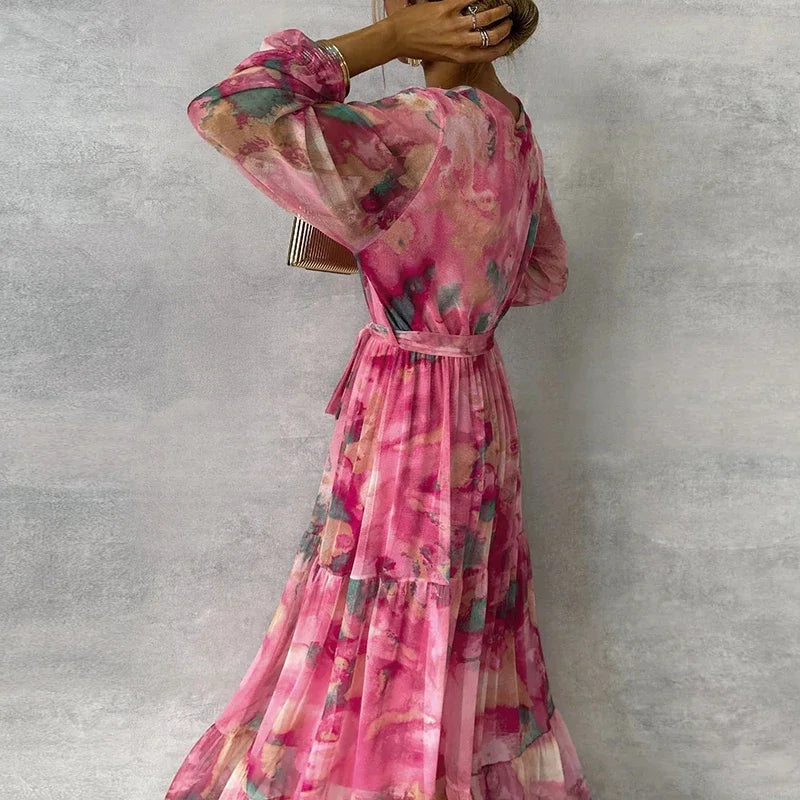 Katie | Elegant Floral Handmade Dress