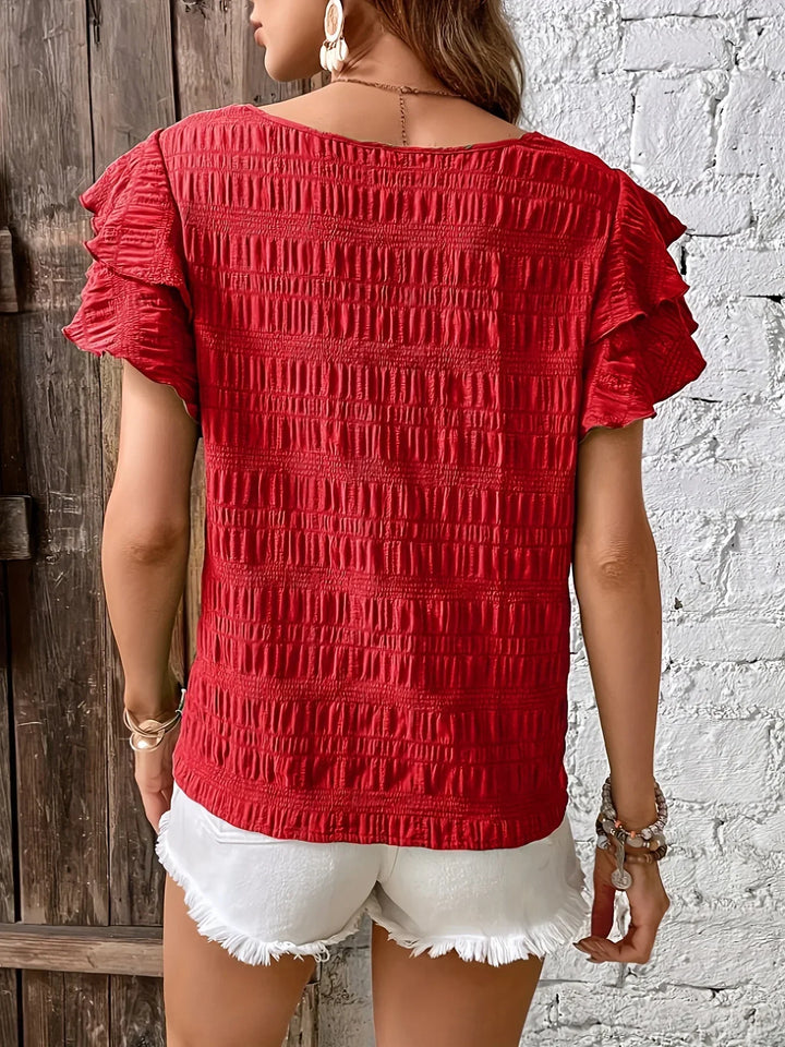 Charmaine | Light &amp; Breezy Blouse with Fun Ruffles