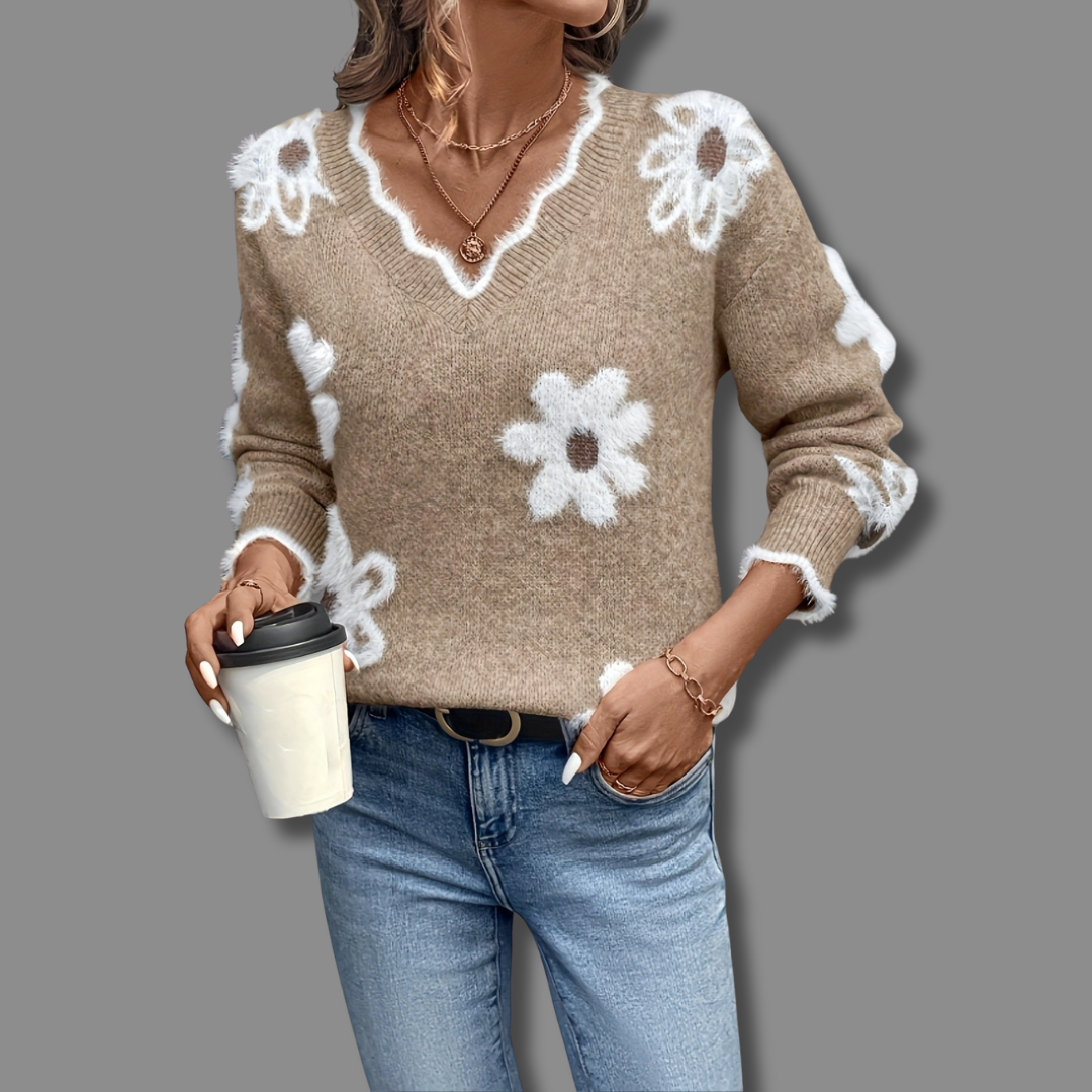 Madeline | Flower Sweater