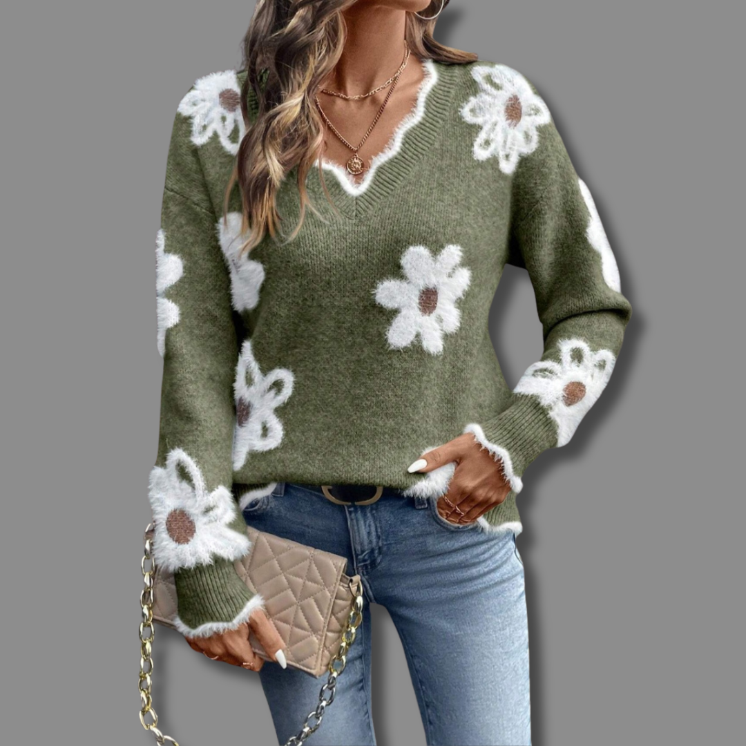 Madeline | Flower Sweater