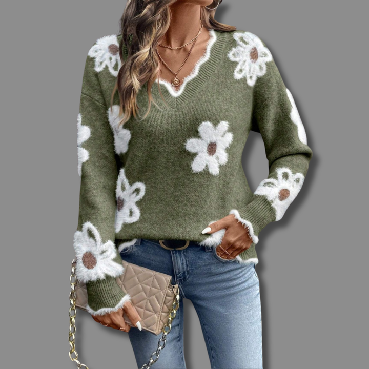 Madeline | Flower Sweater