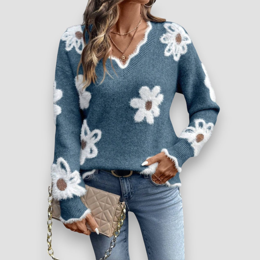 Madeline | Flower Sweater