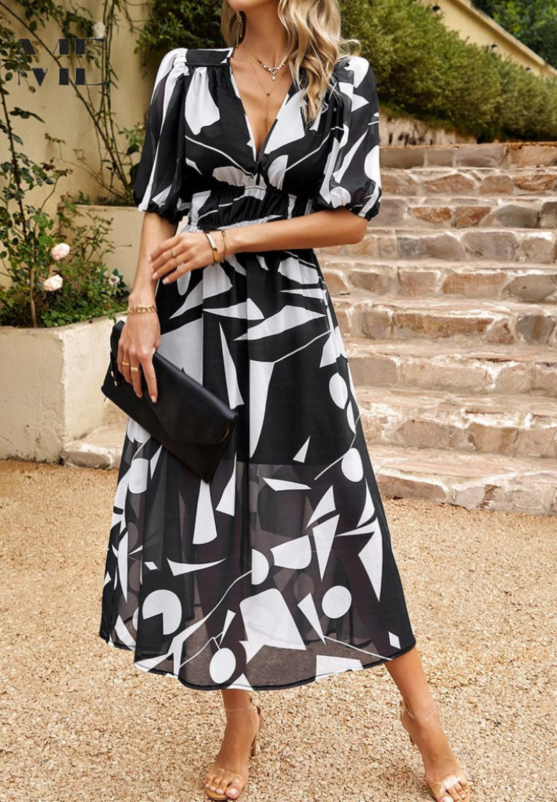 Monica | Elegant Floral Dress