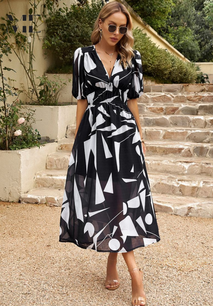 Monica | Elegant Floral Dress