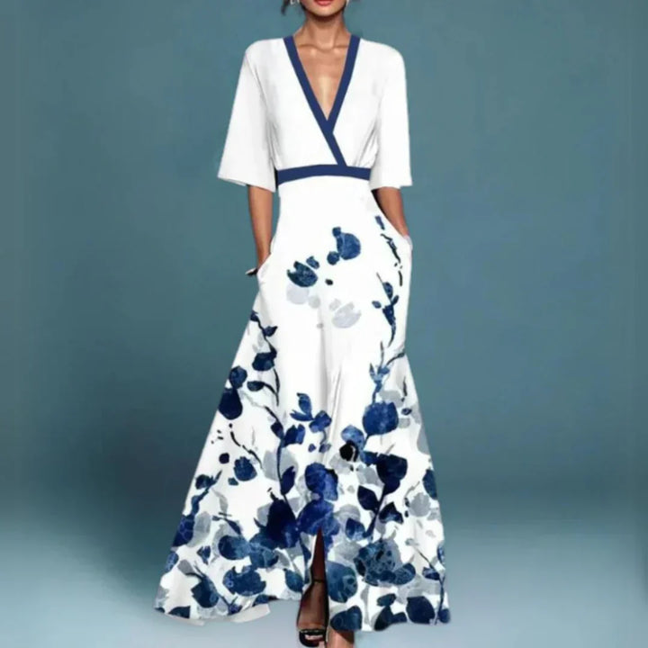 Jill | Elegant Maxi Dress with Floral Pattern