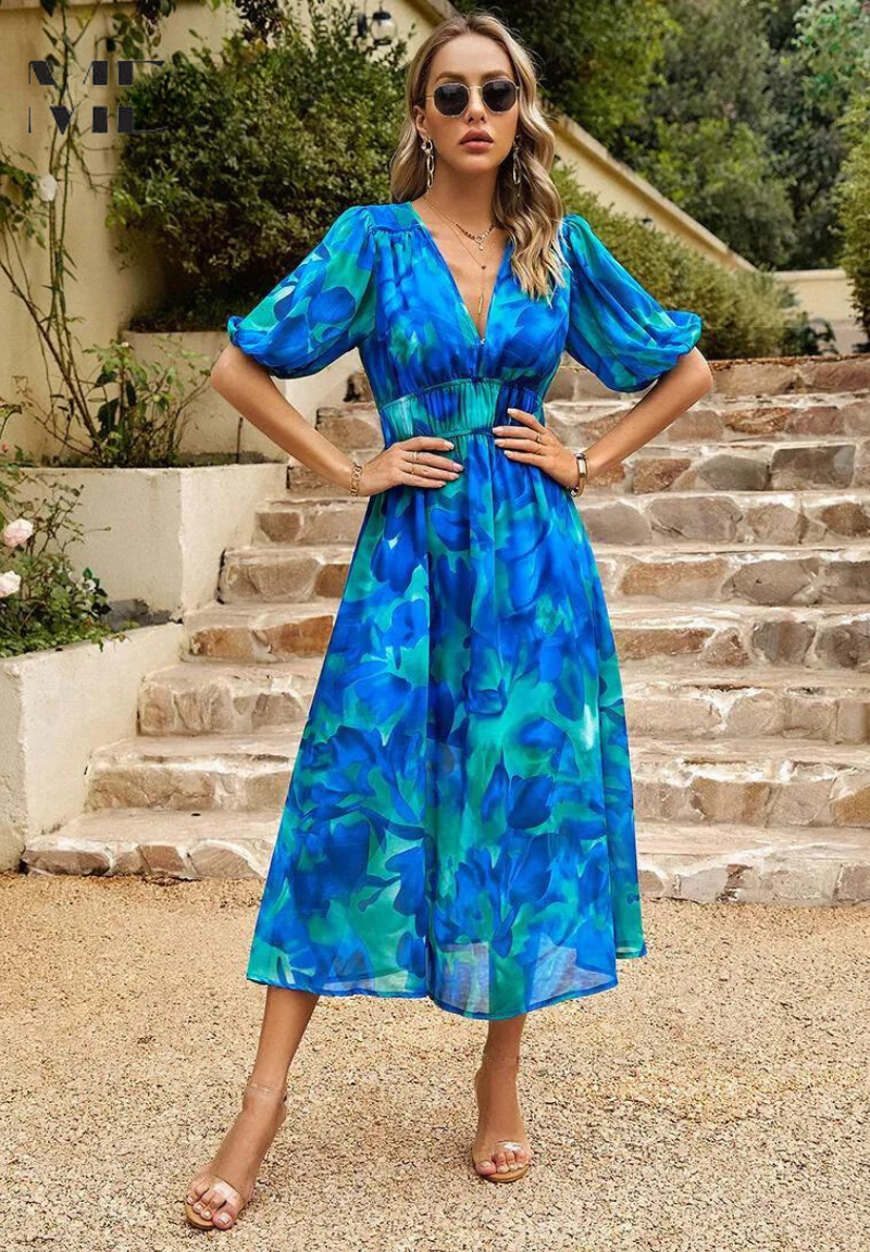 Monica | Elegant Floral Dress