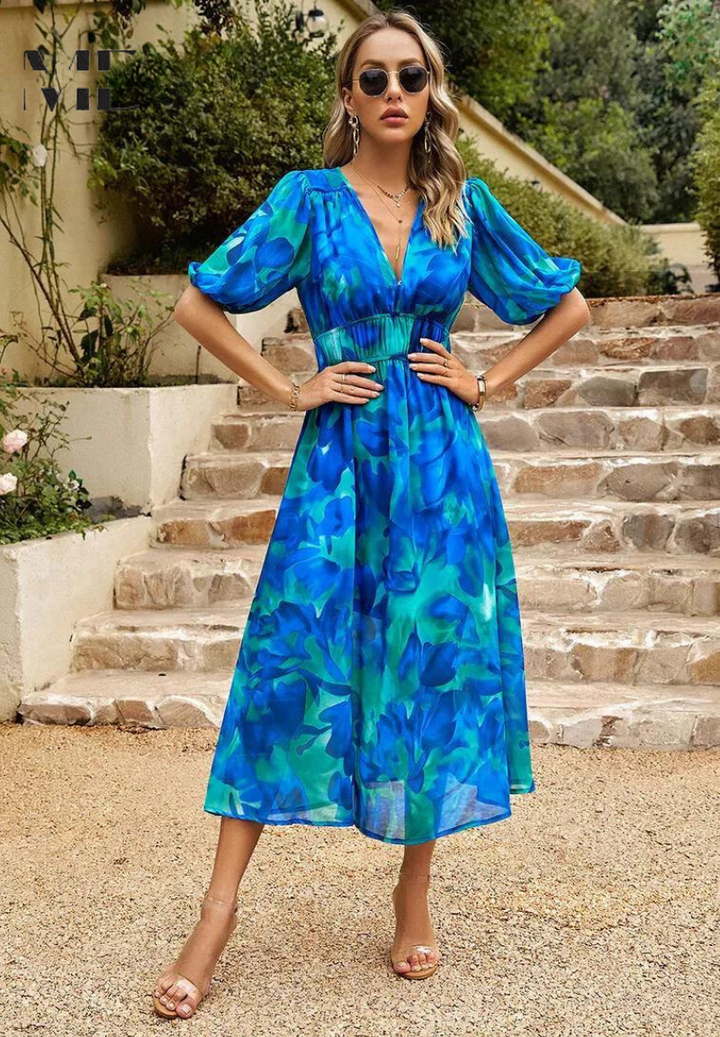 Monica | Elegant Floral Dress