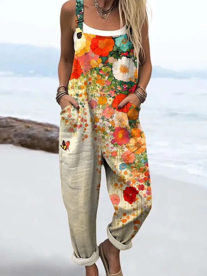 Lynn | Vintage Floral Jumpsuit for Women