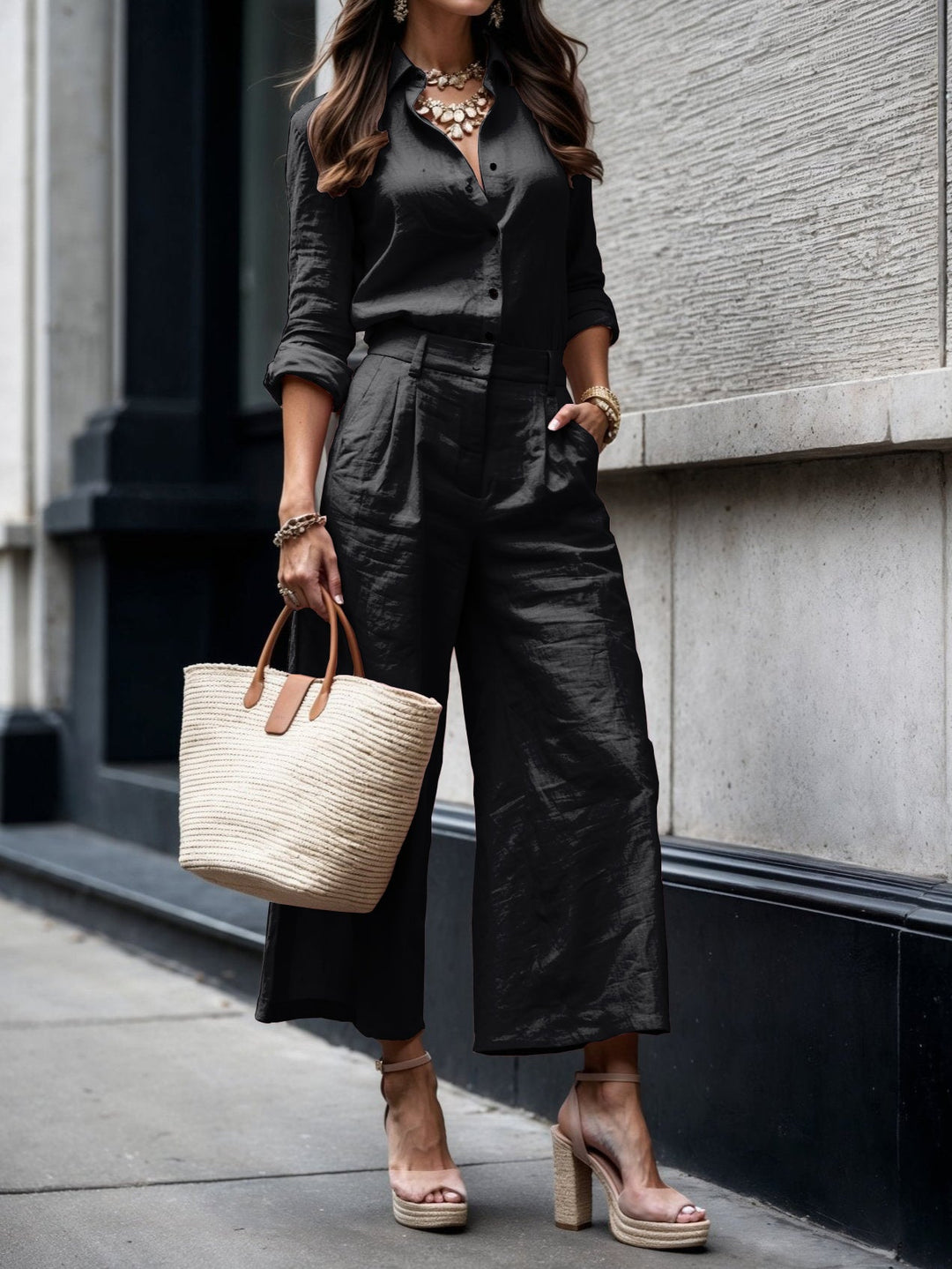 Kayla | Capri Pants and Loose Shirt Set