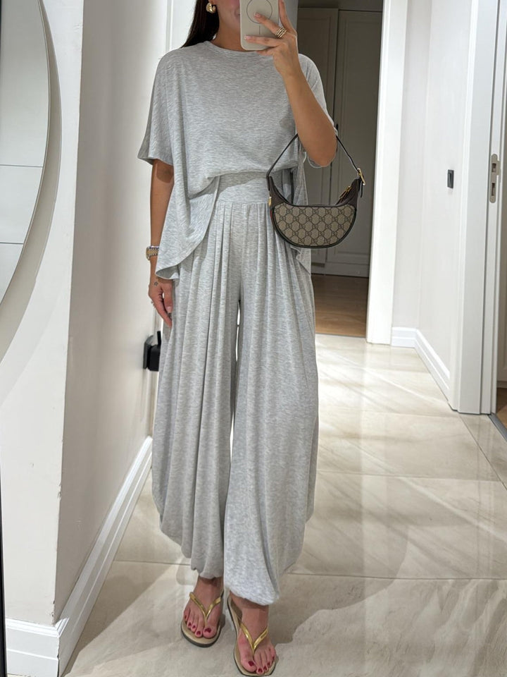 Leanne | Casual Top &amp; Wide-Leg Pants Set