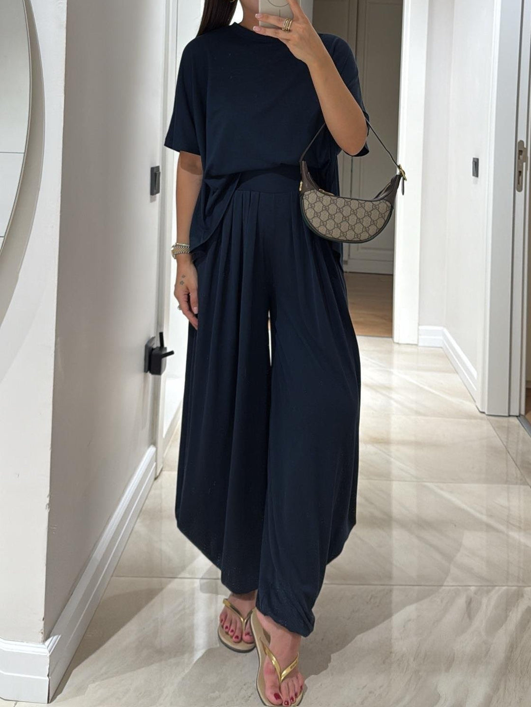 Leanne | Casual Top &amp; Wide-Leg Pants Set