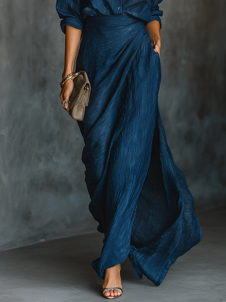 Lucille | Elegant Shirt &amp; Long Skirt Set