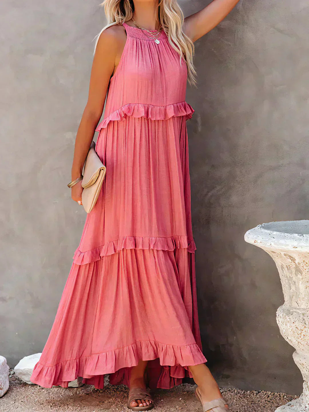 Courtney | Elegant Sleeveless Dress with Ruffles