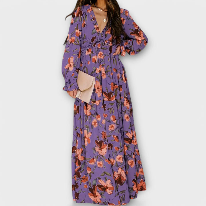 Wilma | Floral V-Neck Maxi Dress