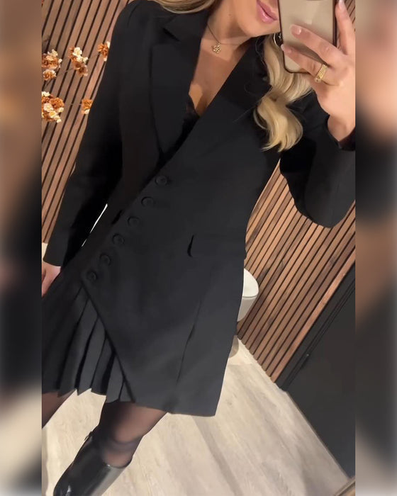 Reese | Long-Sleeved Pleated Dress