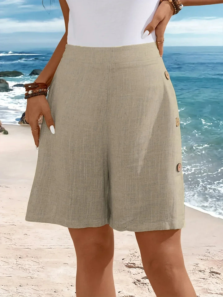 Whitney | Comfortable Shorts With Buttons