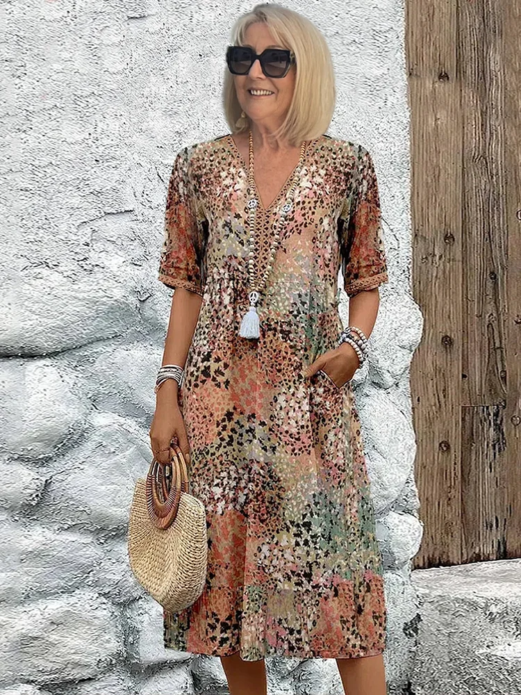 Tanya | Colorful Midi Dress