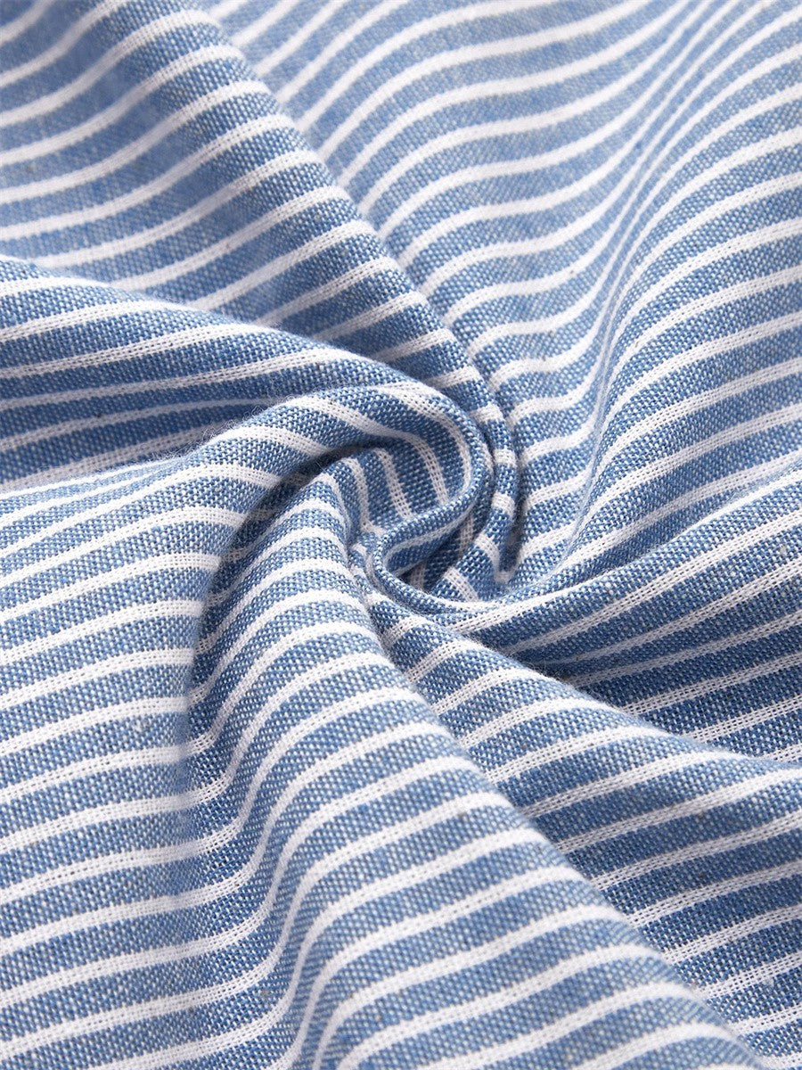 Kay | Striped Midi Dress With Buttons