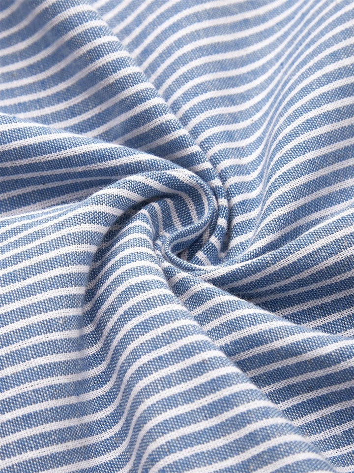 Kay | Striped Midi Dress With Buttons