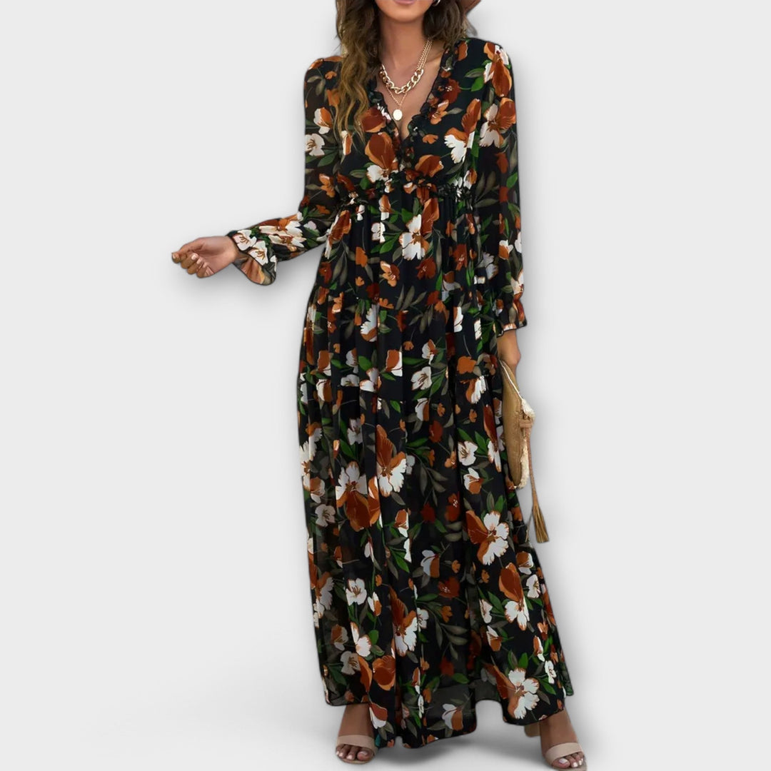 Wilma | Floral V-Neck Maxi Dress