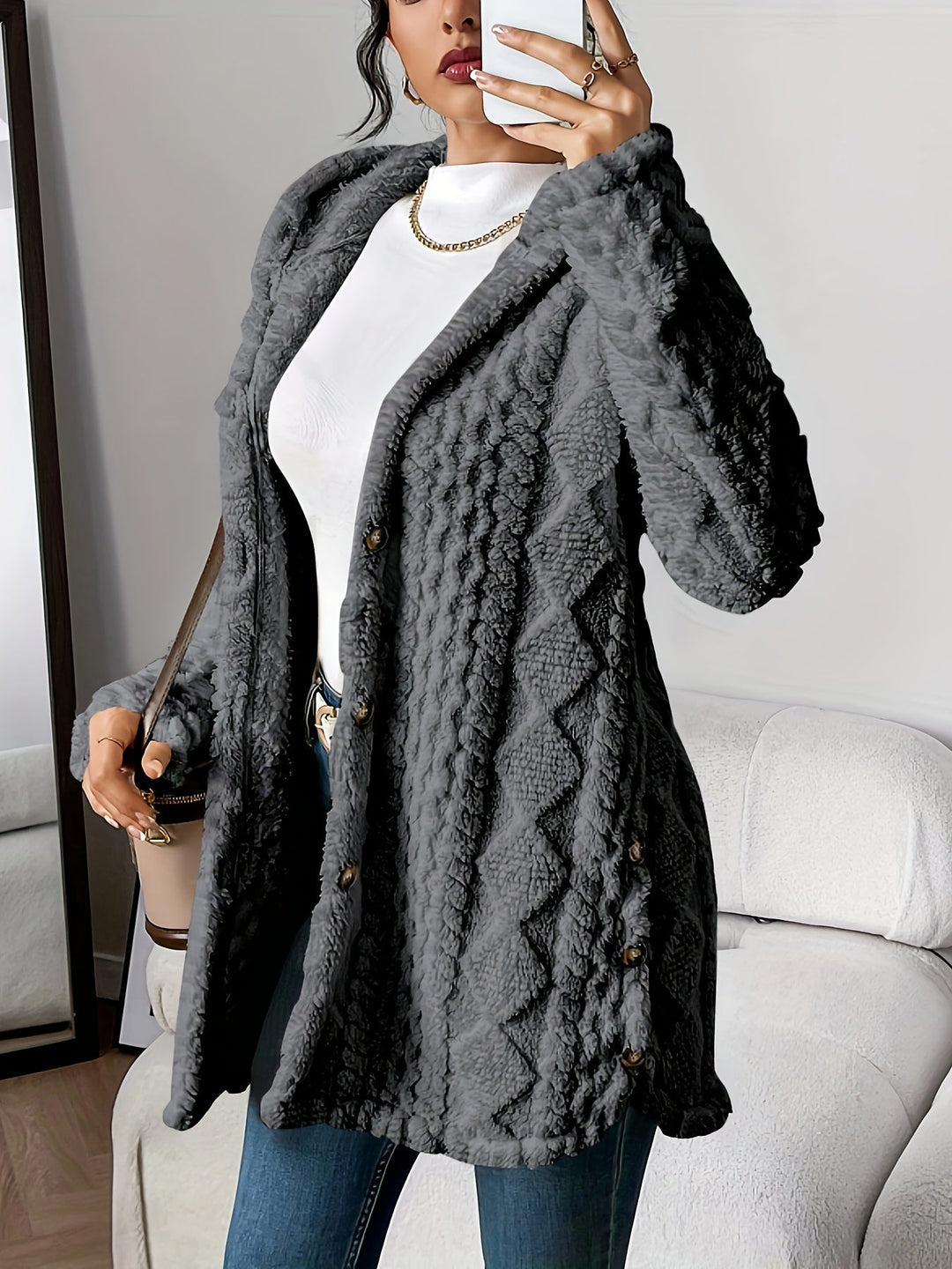 Adriana | Plush Hooded Cardigan