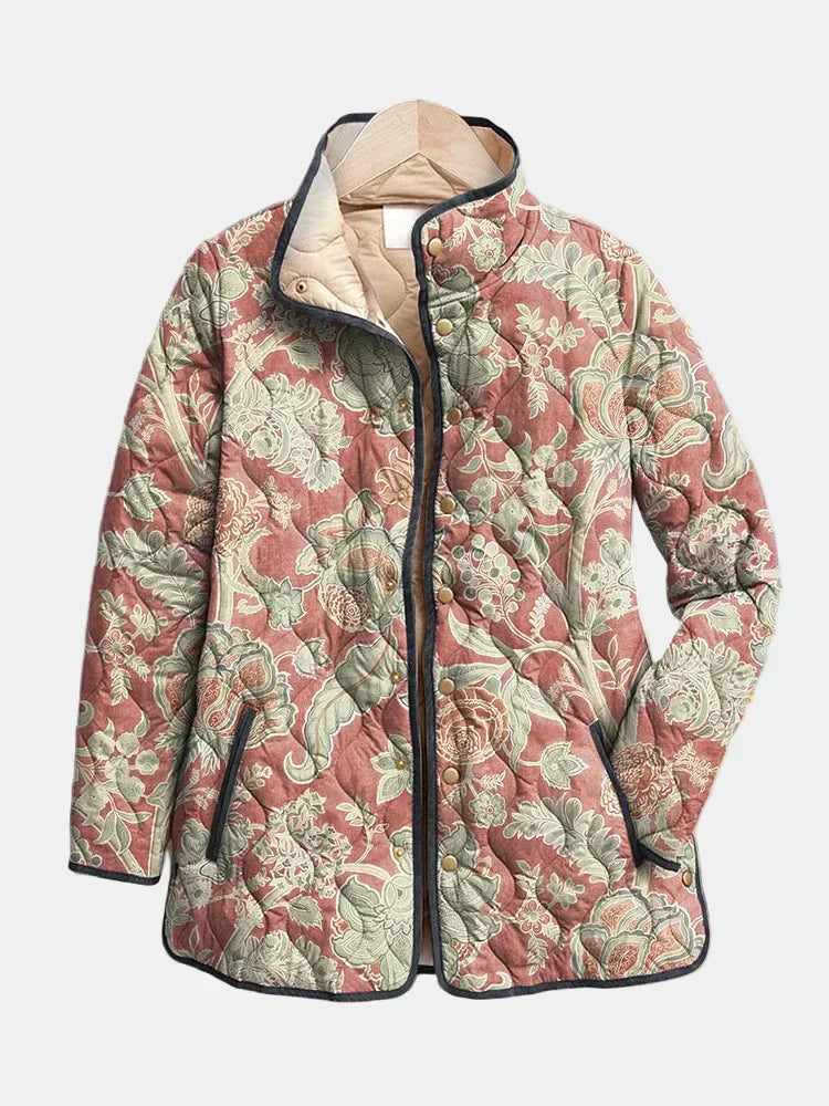 Eleanor | Vintage Floral Casual Quilted Jacket