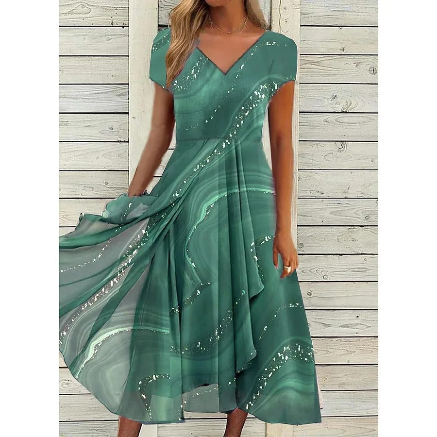 Emily | V-neck Midi Dress