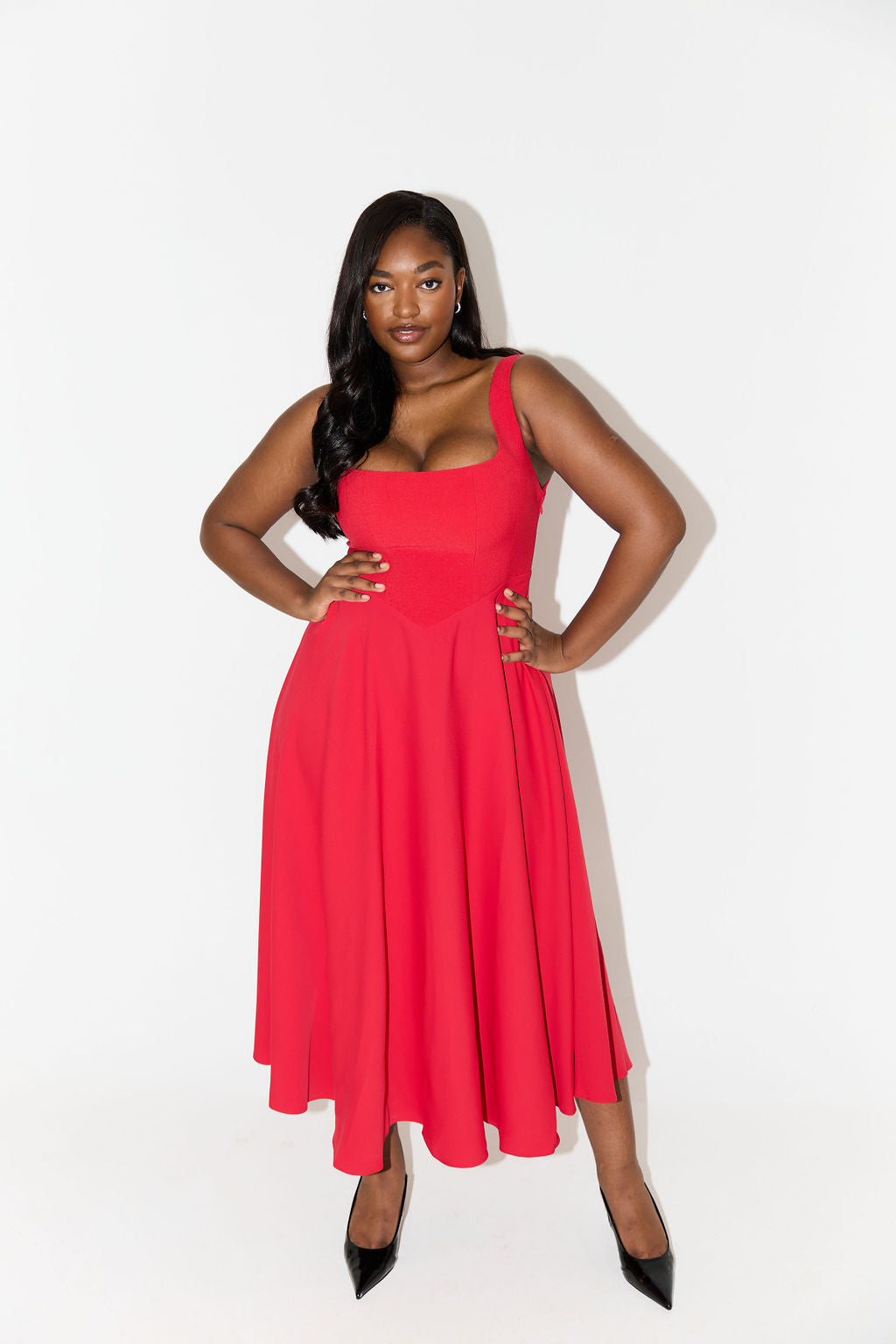 Angela | Timeless Flowy Midi Dress