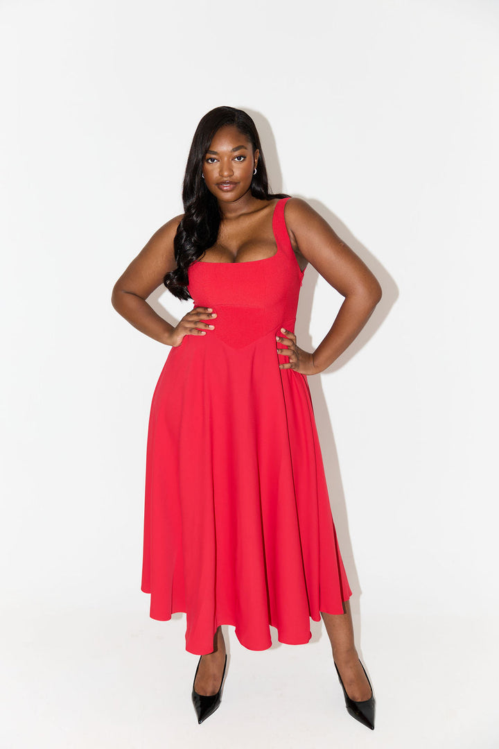 Angela | Timeless Flowy Midi Dress