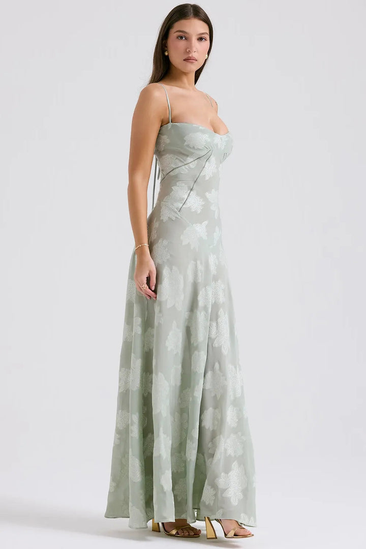 Gretchen | Long Summer Dress with Open Back and Adjustable Straps