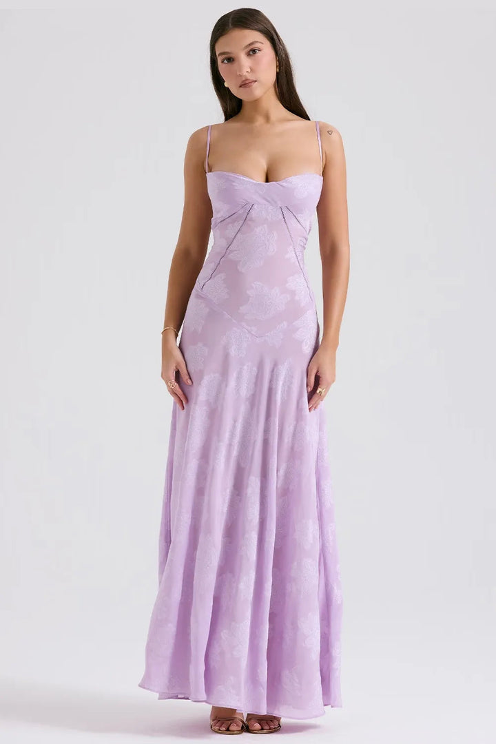 Gretchen | Long Summer Dress with Open Back and Adjustable Straps