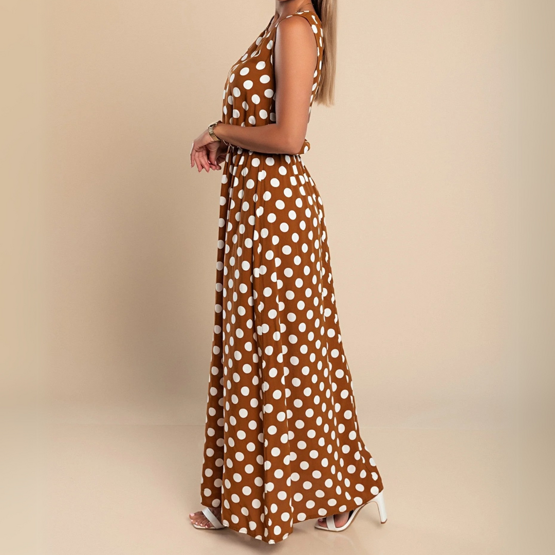 Paula | Polka Dot Maxi Dress